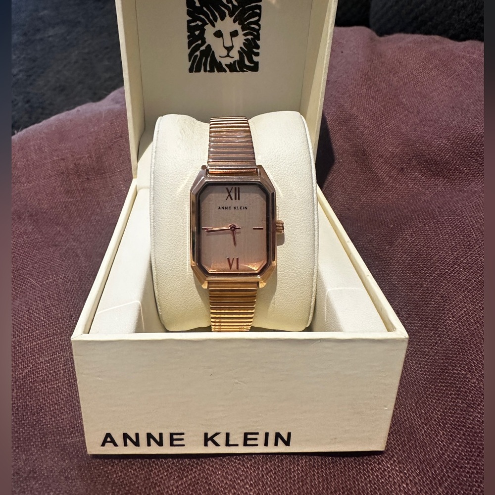 Anne Klein Women's Rose Gold-Tone Stainless Steel Bracelet Watch, 24mm